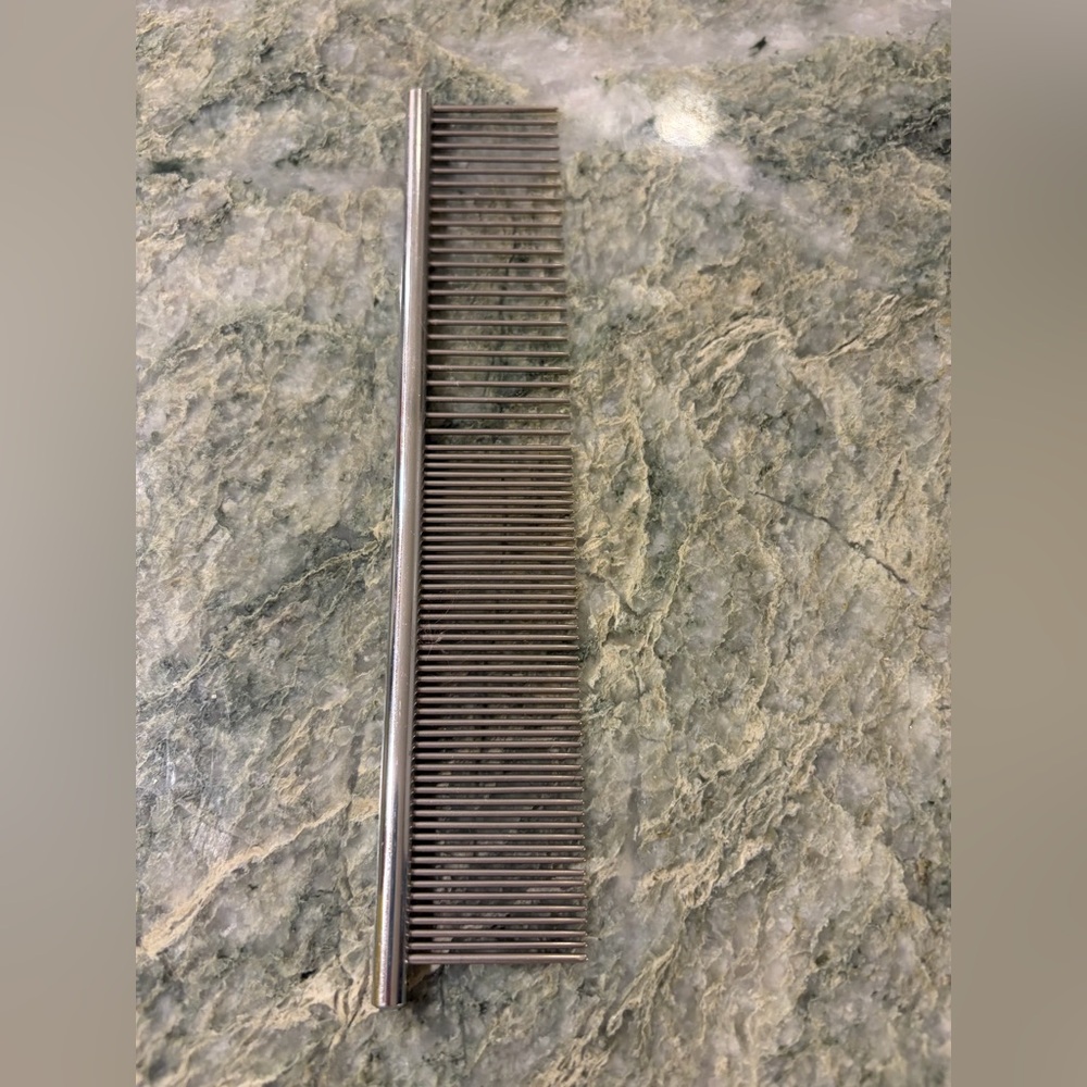 Dog grooming Silver Metal Comb